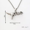 Wholesale Goth Theme Creative Dinosaur Skeleton Retro Necklace
