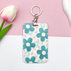 Five-leaf flower-green and pink + round buckle