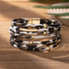Wholesale Leopard Print Magnetic Buckle Leather Bracelet