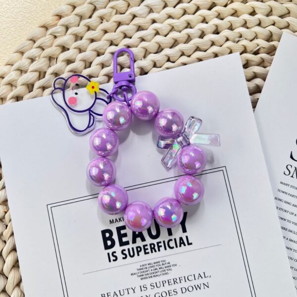 Wholesale Mabei Beaded Plastic Keychain