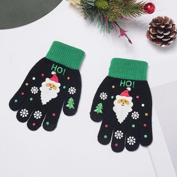 Wholesale Christmas Autumn and Winter Warm Knitted Brushed Inner Touch Screen Gloves