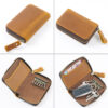 Wholesale Retro Multi -functional Zipper Head Layer Cowhide Purse