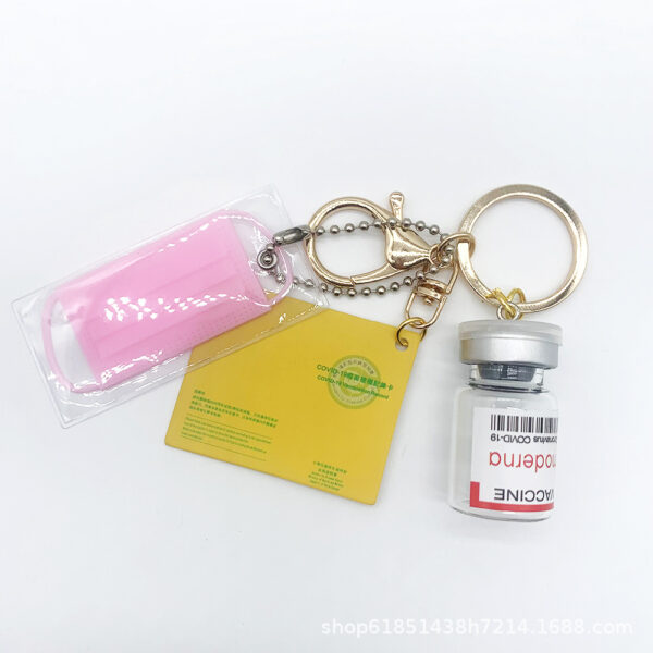 Wholesale Simulation Creative Medicine Bottle Vaccine Keychain