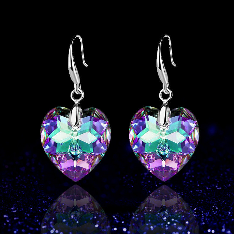 Wholesale Ocean Star Heart Glass Earrings