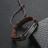 Wholesale Alloy Woven Men's Retro Hemp Rope Leather Bracelet