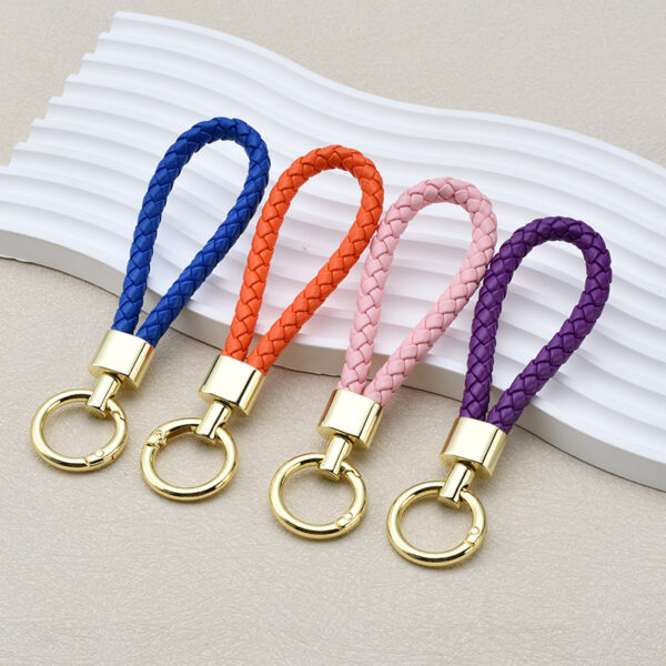 O1CN01DRnc9O1KXHbzFKmqB_2927261173-0-cib Wholesale PU Leather Woven Lanyard Keychain