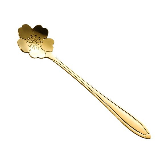 Wholesale Stainless Steel Cherry Blossom Rose Heart Plum Blossom Honey Spoon