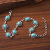 Wholesale Bohemian Retro Inlaid Turquoise High-end Simple and Versatile Ancient Style Bracelet