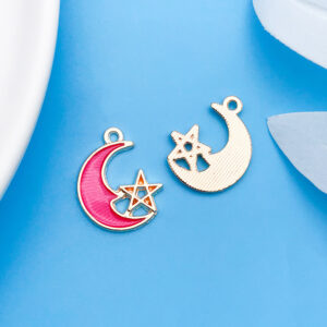 1 drop of oil rose red star moon 16x19mm-17552-1g