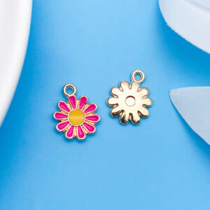 1 oil drop rose red daisy flower 11x15mm-17560-0.5g