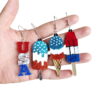 Wholesale Printed Ice Cream Acrylic Earrings