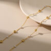 Wholesale Brass Plated 18K Gold Pearl Necklace