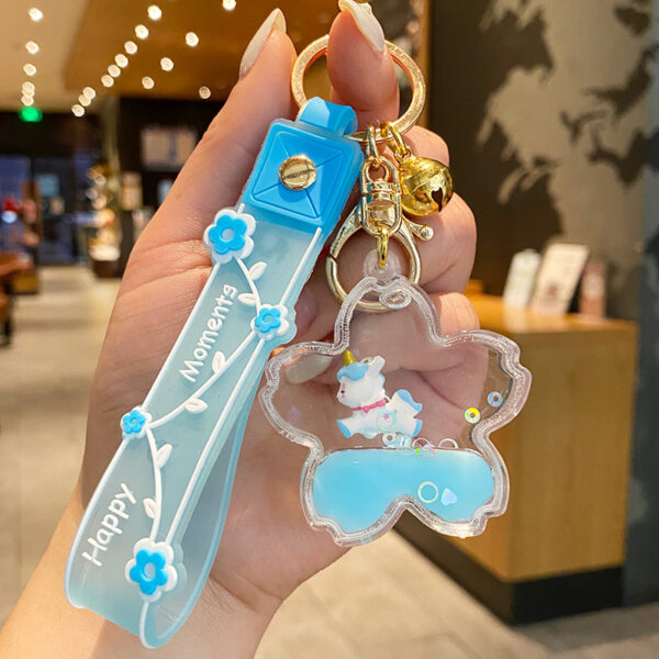 O1CN01DVyevY1XOexKIZJyb_2215524792914-0-cib Wholesale Acrylic Quicksand Unicorn Keychain