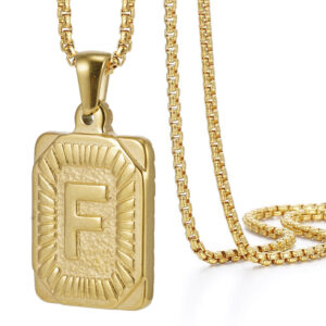 Gold F (with chain)