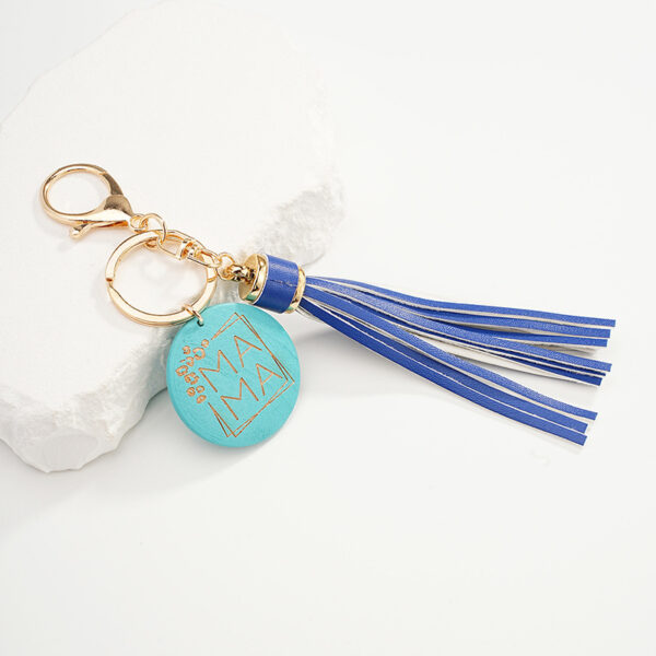 Wholesale Mother's Day Tassel Leather Keyrings