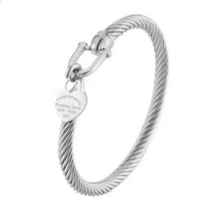 Wire Engraving Love Bracelet-Steel Color