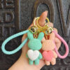 Wholesale Cartoon Resin Love Rabbit Keychain