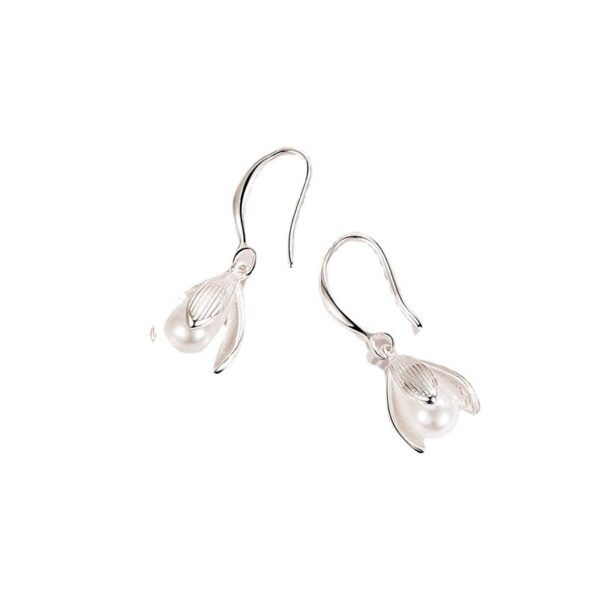 Wholesale Pearl Bud Copper Earrings