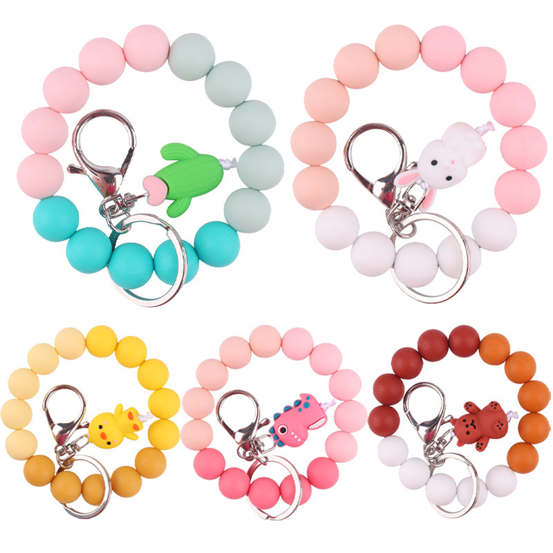 Wholesale Cartoon Animal Keychains and Beaded Pendants