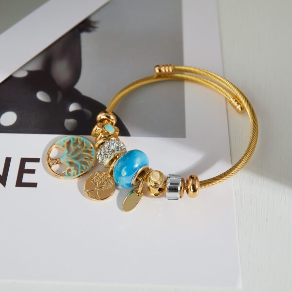 Wholesale Crown Love Zircon Stainless Steel Bracelet