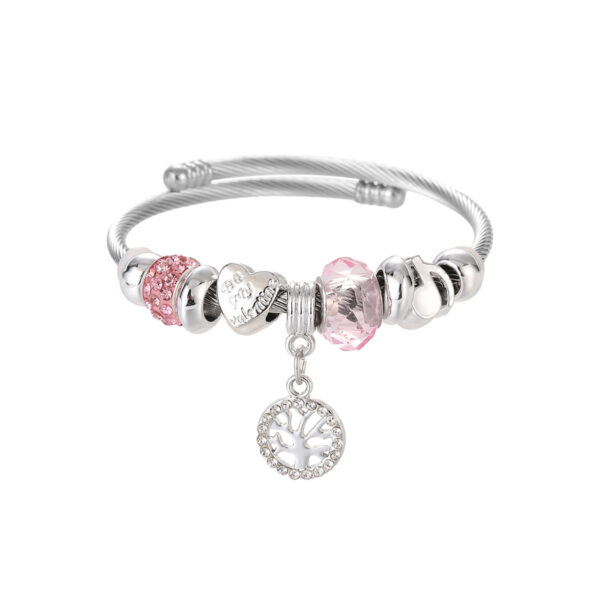 Wholesale Beaded Stainless Steel Butterfly Bracelet