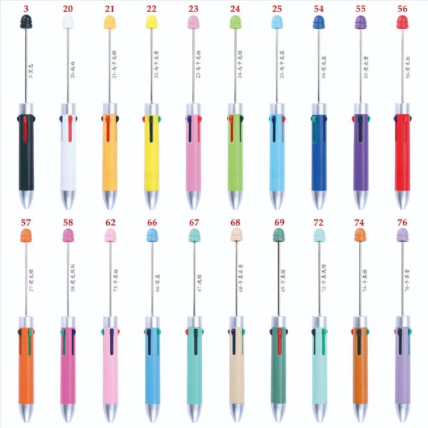 O1CN01DeMWtU1oSdwed6uvX_2216330225224-0-cib Wholesale DIY Beaded Multi Color Press Four Color Refill Plastic Ballpoint Pen