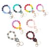 Wholesale Silicone Small Rainbow Beads Keychains