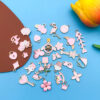 Wholesale Dripping Oil Girl Heart Pink Cartoon Cute Alloy DIY Necklace Bracelet Pendant