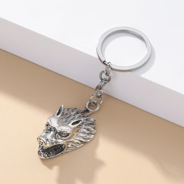 Wholesale Metal Wolf Head Keychain