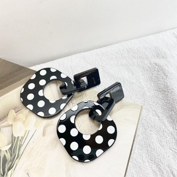 Wholesale Polka Dot Geometric S925 Silver Pin Acrylic Earrings