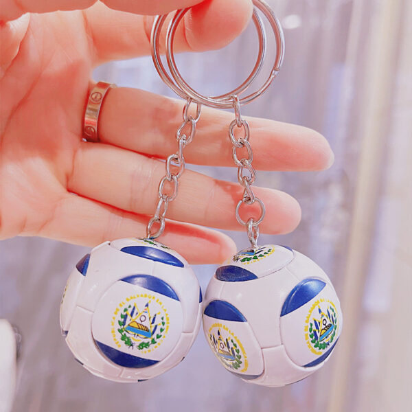 Wholesale Soccer Country Flag PVC Keychains