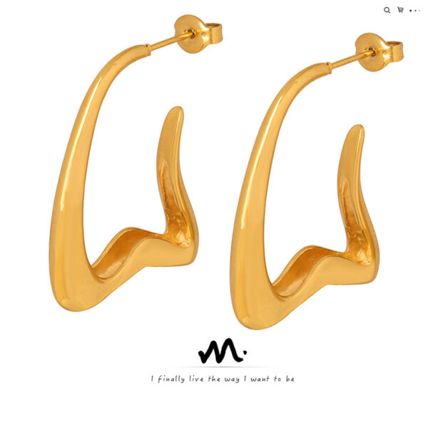 Wholesale Fashion Geometry Gold Plated Earring