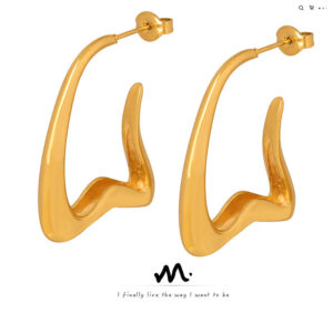 Wholesale Fashion Geometry Gold Plated Earring