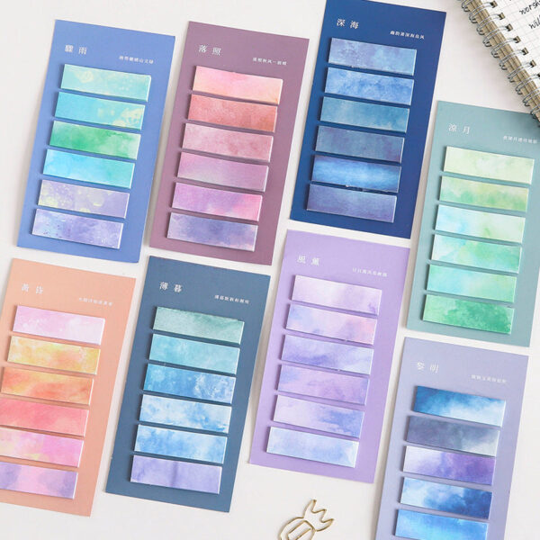 O1CN01DpiGM51rSaYtkgj9T__1992125630-0-cib Wholesale Paper Gradient Sticky Notes Index Marking Sticky Notes N Times Stickers