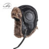 Wholesale of Autumn and Winter Imitation Leather Outdoor Windproof Ear Protection and Warm Pilot Hats