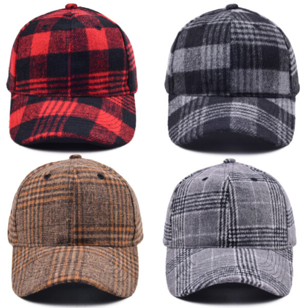 O1CN01Ds0yJi1en7MIbK2lK_2001353915-0-cib-1 Wholesale Christmas Plaid Baseball Caps