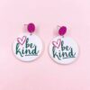 Wholesale Frosted Acrylic Printed Earrings
