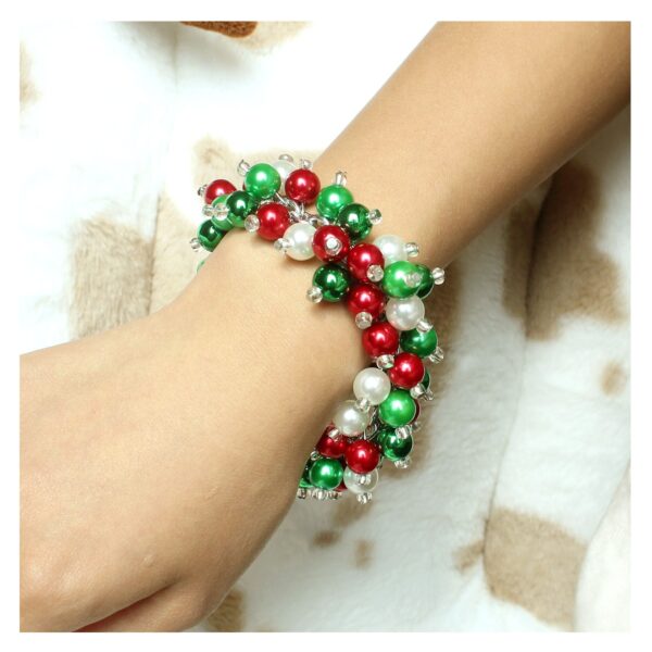 Wholesale Christmas Colorful Beads Beaded Bracelet