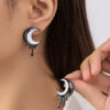 O1CN01Dvosk72MGueLTfl0W_2211772399801-0-cib Wholesale Punk Diablo Melting Moon Alloy Earrings