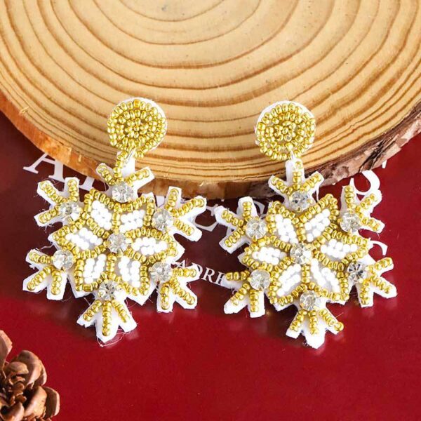 O1CN01DwSErr2G5ZCktkLjS_1904528964-0-cib Wholesale Christmas Tree Snowflake Handmade Resin Rice Ball Earrings