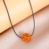 Wholesale Silicone Basketball Pendant Stainless Steel Necklaces