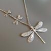 Wholesale Vintage Splicing Dragonfly Pendant Necklace