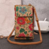 Wholesale Vintage Bohemian Style Wallet, Wood Grain Mobile Phone Bag, Zero PU Wallet
