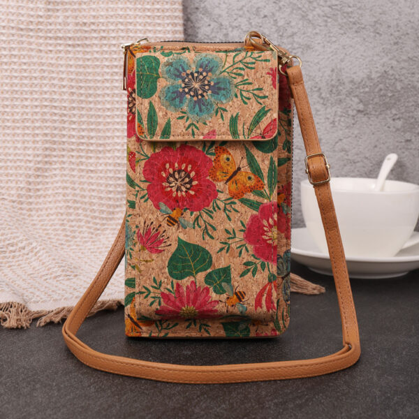 Wholesale Vintage Bohemian Style Wallet, Wood Grain Mobile Phone Bag, Zero PU Wallet
