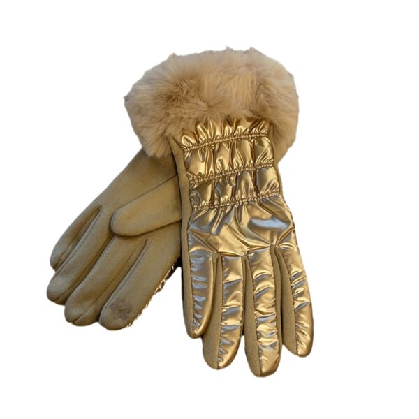 Wholesale Winter Fur Mouth Plush Thick Insulation Touch Screen Cotton Gloves