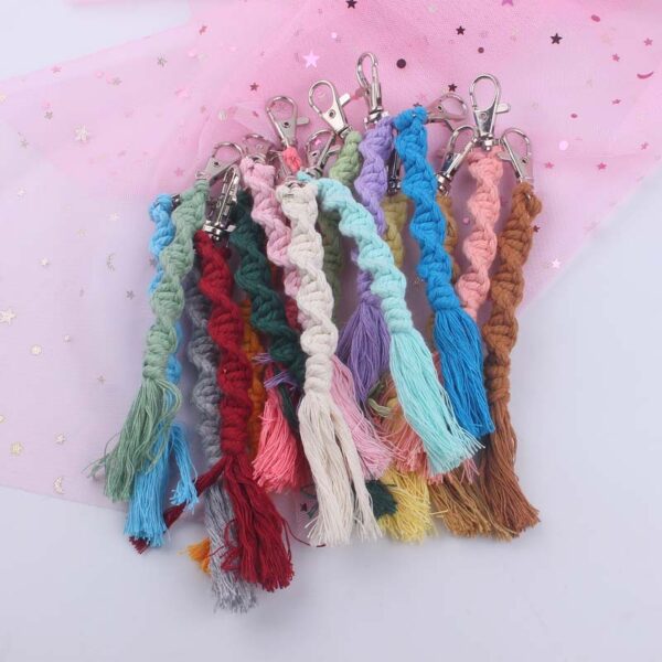 O1CN01DydAif1NrNbx0asTe_2214899881623-0-cib Wholesale Cotton Rope Handwoven Lanyard Keychain