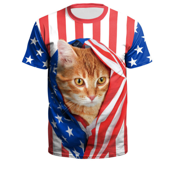 O1CN01Dyi48K1Y6AgBvx7lK_2215458823009-0-cib Wholesale American Independence Day Flag 3D Digital Printing Round Neck Casual T-Shirt