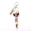Wholesale Silicone Bead Tassel Keychain