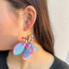 Wholesale V shape rice bead tassel alloy Earrings