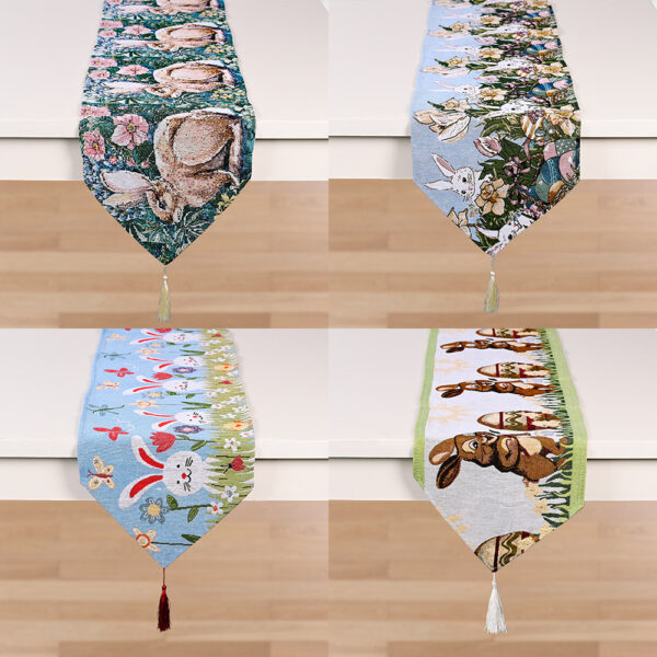 Wholesale of Easter Knitted Fabric Table and Flag Decorations